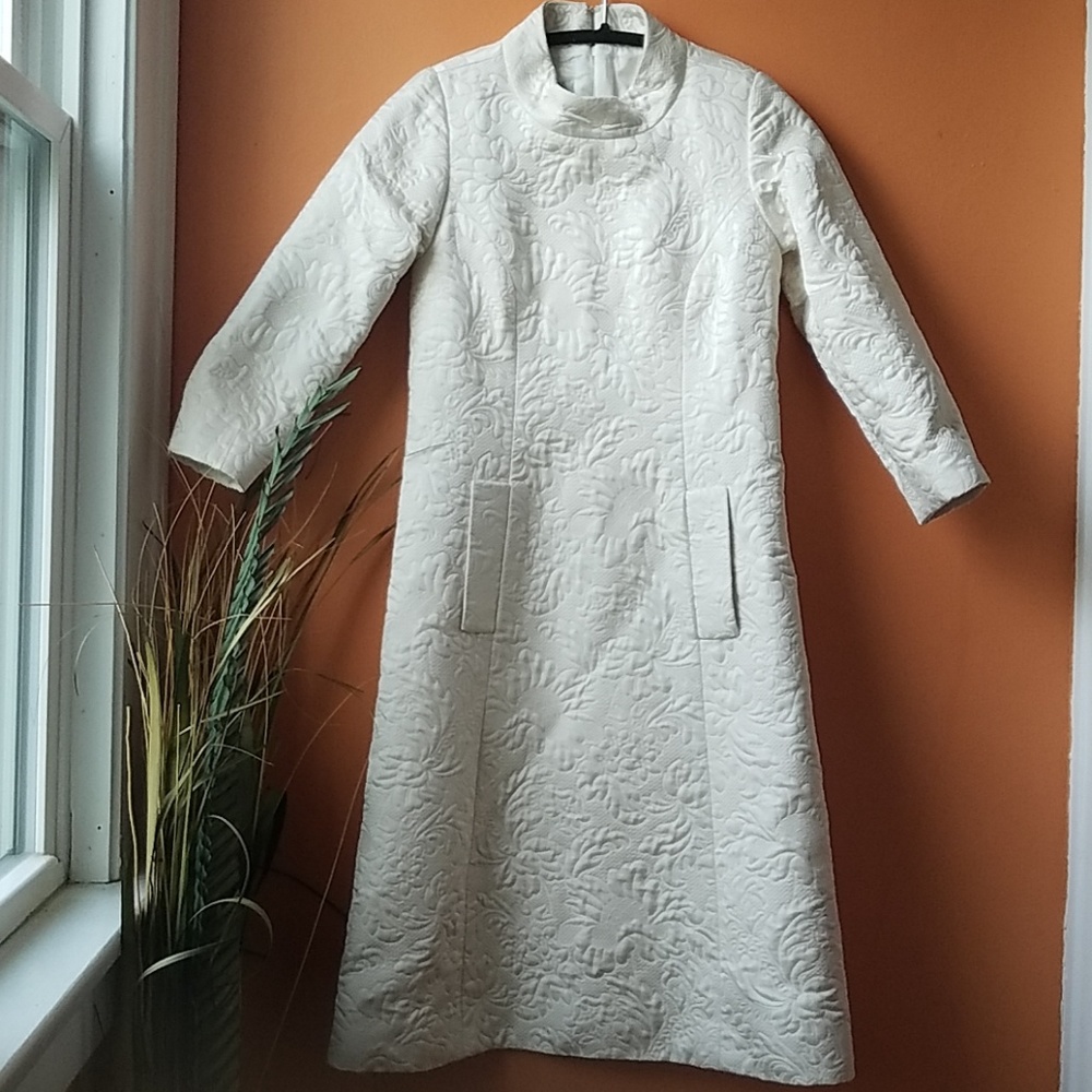 Ivory Quilted Lined Dress